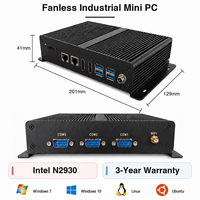 Intel N2930 Fanless Industrial Mini PC RS485+RS232 COM DDR3L 1333MHz Maks 8GB WiFi 4G VGA+ MTBF>50,000H Fanless Mini Pc