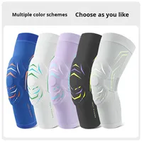 Genouillères de basketball professionnelles en néoprène épaissi, anti-collision, respirantes, ajustables, à compression élastique pour la jambe