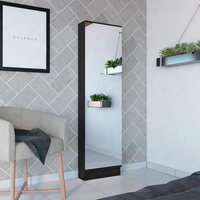 Vente à chaud Étagère à chaussures avec miroir Nouveau design Armoire à chaussures en bois pour couloir d'entrée pour salle de sport