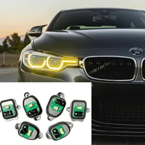 Lampu depan LED BMW, mata malaikat kuning, Unit modul kontrol DRL, 7419615 untuk BMW 3 Series F30 F31 2016-2018