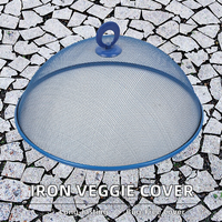 Vente en gros de couvertures alimentaires rondes en fer forgé Filet à mailles Dôme-Ustensiles de cuisine écologiques pour protection contre les moustiques et les mouches