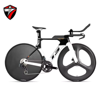Vélo de triathlon TWITTER T3 pour contre-la-montre, cadre en fibre de carbone 700C, 24 vitesses, freins à disque, roues à jantes en carbone ultralégères, cadre rigide