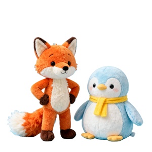 25CM Super Soft Penguin Wolf Plush Toy Comforter with PP Cotton Filling Corporate Promotional Bear for Office or Home - Product Image 2