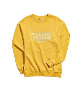 2025 vente chaude mode Style impression personnalisée Logo chute épaule ras du cou sweat hommes surdimensionné jaune sweat - Product Image 1