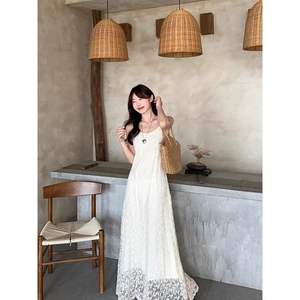 Elegant Natural Waist Solid Pattern <b>Slip</b> <b>Dress</b> Apricot A-Line Strapless Floor-Length Summer <b>Dress</b> Simple <b>Vintage</b> Women's - Product Image 5