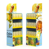Présentoir portable pliable en carton pour boissons – Unité de point de vente pour magasin de détail, étagère en papier pour boissons, eau en bouteille et boissons énergisantes