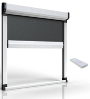 Jendela Gulung Vertikal Ukuran Khusus untuk Luar Ruangan, Modern, Tahan Air, Tahan Angin, Penahan Panas, Kontrol Jarak Jauh, Bahan Aluminium Alloy
