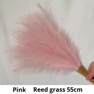 Fleurs artificielles en soie faites à la main, arrangement de mariage, feux d'artifice, plumes de roseau, accessoires photo, décoration de rentrée scolaire - Product Image 6