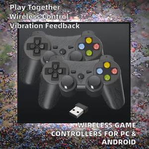 Controller di Gioco Wireless BT <span class=keywords><strong>OEM</strong></span> con Motore di Vibrazione e Joystick per Due Giocatori - Product Image 2
