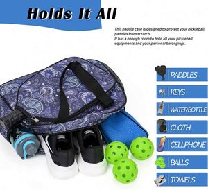 Free sample Latest Hot Sales High Quality Custom Logo Adjustable Pickleball Bag with <b>Water</b> <b>Bottle</b> <b>Holder</b> Travel for Men and - Product Image 4