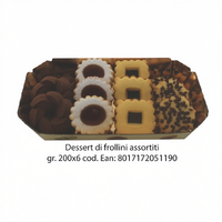 Fimardolci Assortiment de gâteaux sucrés fermentés, biscuits croustillants à la crème au chocolat, formes variées, 170g x 6 pièces