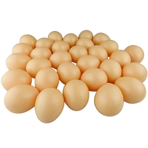 Huevos falsos para niños, Juguetes DIY, conchas de plástico de simulación pintadas, Juguetes Divertidos para enseñanza de guardería - Product Image 1