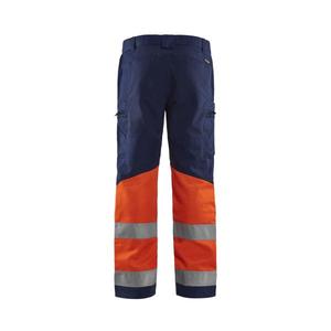 BLAKLADER - 155118118953D92 <b>Hi</b>-<b>Vis</b> trousers stretch Navy blue/<b>Orange</b> - EAN 7330509663110 <b>HI</b>-<b>VIS</b> WORKWEAR - Product Image 2
