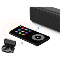 Reproductor de música MP3 multifuncional Radio Grabadora de voz Radio FM Lectura de libros electrónicos Botones táctiles Compatible con formatos de audio WAV FLAC APE