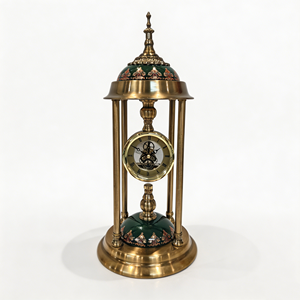 European Style Vintage Premium <strong>Desk</strong> <strong>Clock</strong> Metal Table <strong>Desk</strong> <strong>Clock</strong> Table <strong>Clock</strong> and Candle Holder Set for Home Office Decorative - Product Image 5