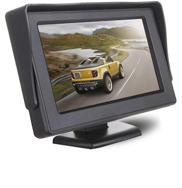 Factory Popular 4.3 Inch TFT Car Table Monitor DVD Video  2 Way  AV High Solution Camera  Ultrathin Parking Reverse Monitor