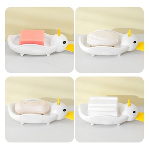Household Duck Shape Soap Box Drainable Storage Holder Soap Container Cartoon Soap Storage Dish <b>Bathroom</b> <b>Accessories</b> - Product Image 2