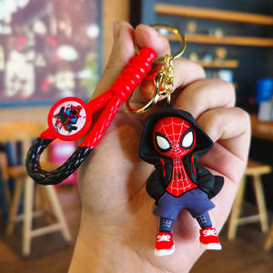 Llavero de Spiderman de Anime, Serie <span class=keywords><strong>Marvel</strong></span>, Colgante de Muñeco de Goma, Llavero de Superhéroes, Colgante para Coche o Bolso - Product Image 3
