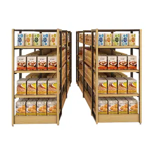 Scaffale alla moda del supermercato scaffale del supermercato della Gondola scaffali del supermercato scaffale di esposizione di legno della gondola