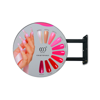 Écran d'affichage LED circulaire double face P2.5 couleur pleine pour intérieur/extérieur, personnalisable avec logo pour publicité
