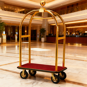 <span class=keywords><strong>Chariot</strong></span> à bagages et <span class=keywords><strong>chariot</strong></span> de transport moderne en acier inoxydable pour hôtel, avec <span class=keywords><strong>chariot</strong></span> à bagages pour hôtel, directement de l'usine - Product Image 4