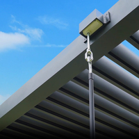 Pergola à Lames Orientables Manuelle 4x4 en Aluminium Moderne et Personnalisée pour Extérieur, Prête à Poser avec Cadre Thermolaqué