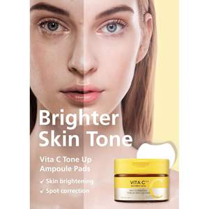 Missha Vita C Plus Ampoule Pads 80 Unidades, Discos Correctores de Manchas y Unificadores del Tono con Ácido Ascórbico para Todo Tipo de Piel - Product Image 2