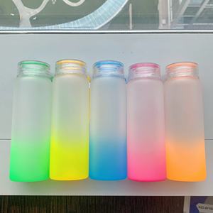 Bouteille d'eau en verre dégradé vierge de 500 ml (17 oz) pour sublimation DIY, idéale pour l'impression par transfert thermique – Expédition depuis l'entrepôt américain - Product Image 6