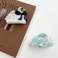 Jepit Rambut QianJin Acetate Swan & Cloud - Jepitan Rambut Asam Asetat Bentuk Hewan & Alam 3D untuk Wanita