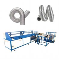 Machine de fabrication de conduit d'air flexible en aluminium pur à verrouillage de couture chinois entièrement automatique avec table élévatrice