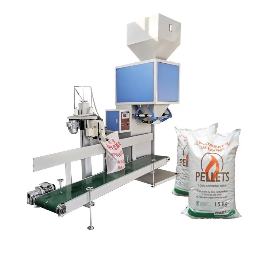 CE 20-50kg çin satış yüksek kaliteli yem pelet granül torbalama paketleme makinesi fiyat tahıl torbalama makinesi