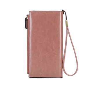 Women Leather <b>Wallet</b> with Hand Strap Premium Quality Genuine Leather Phone Pouch Multi-function RFID Leather <b>Wallet</b> for <b>Lady</b> - Product Image 4