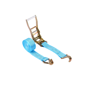 GS chứng nhận 1 inch Ratchet Tie downs bền Polyester thép đôi J móc phụ kiện cuối cho xe tải và xe máy - Product Image 5