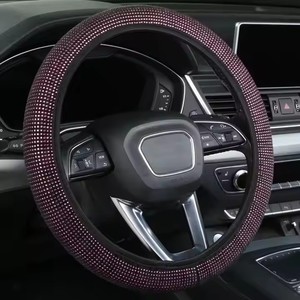 Decoración Interior <span class=keywords><strong>de</strong></span> coche <span class=keywords><strong>para</strong></span> <span class=keywords><strong>mujer</strong></span>, cubierta <span class=keywords><strong>de</strong></span> volante <span class=keywords><strong>de</strong></span> diamante a la moda, diamantes <span class=keywords><strong>de</strong></span> imitación ostentosos <span class=keywords><strong>de</strong></span> fibra - Product Image 1