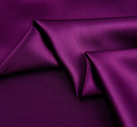 Tissu satiné mat en polyester 100 %, doux, imperméable, en soie textile, avec doublure en satin et dos en crêpe, prix réduit