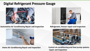 Medidor de presión HVAC multifuncional y portátil, medidor de colector Digital para detección de fugas de refrigerante de <span class=keywords><strong>88</strong></span> tipos - Product Image 6