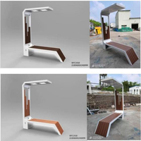 Banc Intelligent d'Extérieur avec Écran Chaise Solaire Conception de Boîte d'Éclairage Led Banc Publicitaire