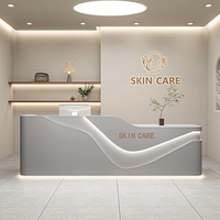 Comptoir Caisse Moderne Minimaliste en MDF pour Petit Magasin, Salon de Beauté, Bureau d'Accueil d'Entreprise, Hôtel, École et Hôpital