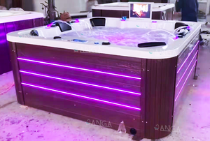 Sex Jacuzzis Kit de bain à remous extérieur pour 6 personnes Picinas Hidromasajes Bain à remous de jardin/spa Extérieur Jakuzi avec TV - Product Image 5