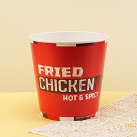 Boîte d'emballage jetable en papier kraft de 64 oz pour poulet frit, snacks, burgers, frites, maïs et autres aliments