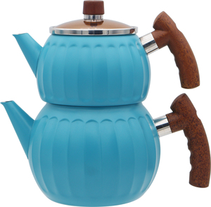 Ensemble de bouilloire double théière <span class=keywords><strong>turque</strong></span> 1.0L & 1.5L avec couvercles et poignées antidérapantes en bakélite Double théière <span class=keywords><strong>turque</strong></span> - Product Image 5