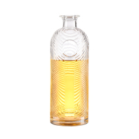 Logo personnalisé 750ml Boston Flint Bouteilles de vin en verre pour vodka whisky rhum vis liège vide 50ml 300ml 500ml Options