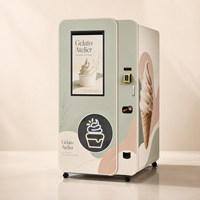 Distributeur automatique de crème glacée molle intelligent et commercial, à monnayeur, pour l'extérieur, de la marque Aimir, pour la vente de cornets de crème glacée