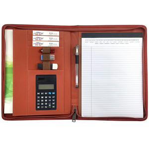 Modernqiu A4 tùy chỉnh PU da compendium thư mục tập tin danh mục đầu tư - Product Image 3