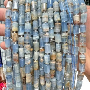 Perles en gros de <span class=keywords><strong>pierres</strong></span> <span class=keywords><strong>précieuses</strong></span> naturelles, cylindriques carrées 11x8mm, perles tube lisses, perles intercalaires en <span class=keywords><strong>pierres</strong></span> semi-<span class=keywords><strong>précieuses</strong></span> en vrac pour la fabrication de bijoux - Product Image 5