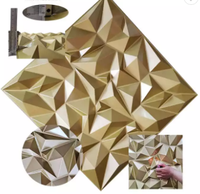 Panel dinding PVC 3D Modern 100% plastik desain dinding berlian tahan air dan tahan api dengan solusi desain grafis