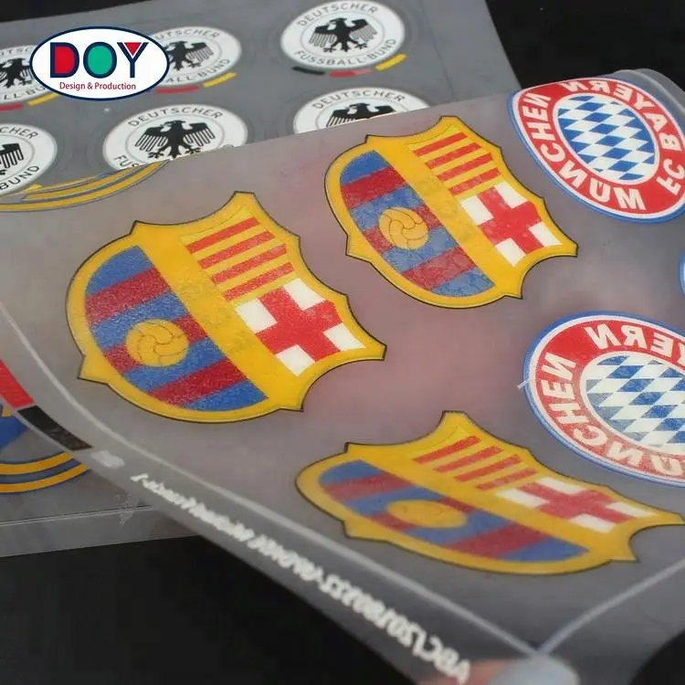 Atacado Logotipo Personalizado Plastisol Soft Silicone Heat Transfers Adesivo para Futebol Vestuário