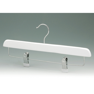 Fournisseur évalué LINDON Personnalisé Hommes Blanc antidérapant En Bois Slack Pantalon Jupes Cintre avec PVC Doux Blanc Enduit Clips - Product Image 2