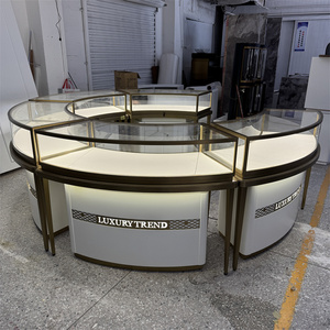 Kính tùy chỉnh đồ trang sức sang trọng hiển thị tủ LED chiếu sáng đồng hồ hiển thị tủ đồ trang sức cửa hàng Showcase - Product Image 1