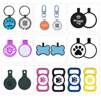 Plaque d'identification pour chien en métal personnalisée 13,56 MHz, étiquette NFC en PVC silicone, étanche, inscriptible